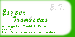 eszter trombitas business card